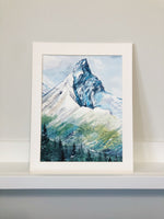 Load image into Gallery viewer, &quot;Icefields&quot; Hilda Peak Banff - Original Watercolour Mountain Painting
