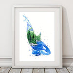 Load image into Gallery viewer, Kasatka Orca Whale Watercolour Print
