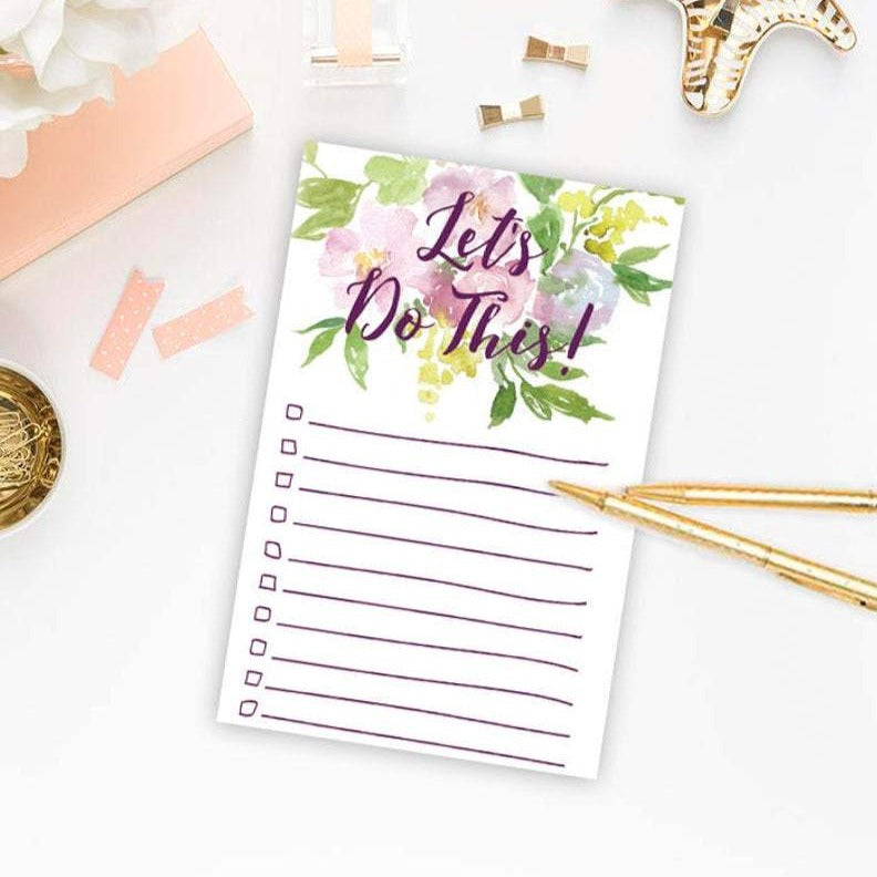 "Let's Do This"Watercolour Note Pad