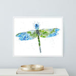 Load image into Gallery viewer, &quot;Libelle&quot; Dragonfly Watercolour Print
