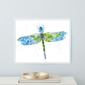 "Libelle" Dragonfly Watercolour Print