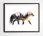 Load image into Gallery viewer, Little Fox Watercolour Print
