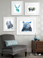 Load image into Gallery viewer, Mountain Eagle Watercolour Print set
