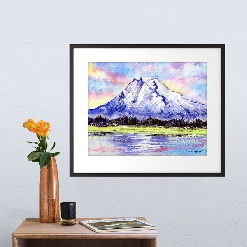 "Mt Adams" Pahto Watercolour Print