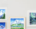 Load image into Gallery viewer, &quot;Mt Rainier&quot; Tacoma Washington Watercolour Print
