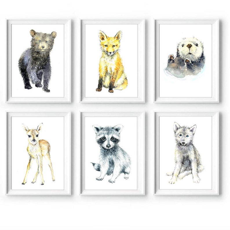 Baby Koala Watercolour Nursery Print