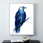 Load image into Gallery viewer, Twilight Raven Watercolour Print
