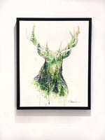 Load image into Gallery viewer, &quot;Red Stag&quot; Original Original Watercolor Painting

