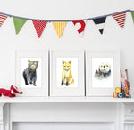 Load image into Gallery viewer, Baby Fox Watercolour Nursery Print
