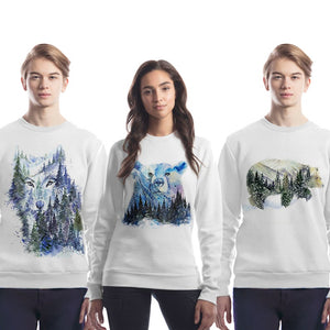 Stag Watercolour Artwork Sweater size