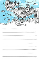 Load image into Gallery viewer, Vancouver Watercolour Map Note Pad
