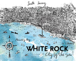 Load image into Gallery viewer, White Rock, BC Map - Watercolour Print
