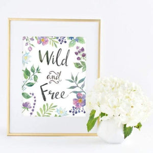 Wild and Free Watercolour Giclee Print
