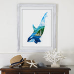 Load image into Gallery viewer, &quot;Beacon&quot; Orca Killer Whale - Spirit Animal Double Exposure Watercolor Art Print
