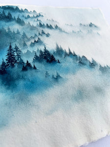 Beyond the Clouds - Original Watercolor Painting