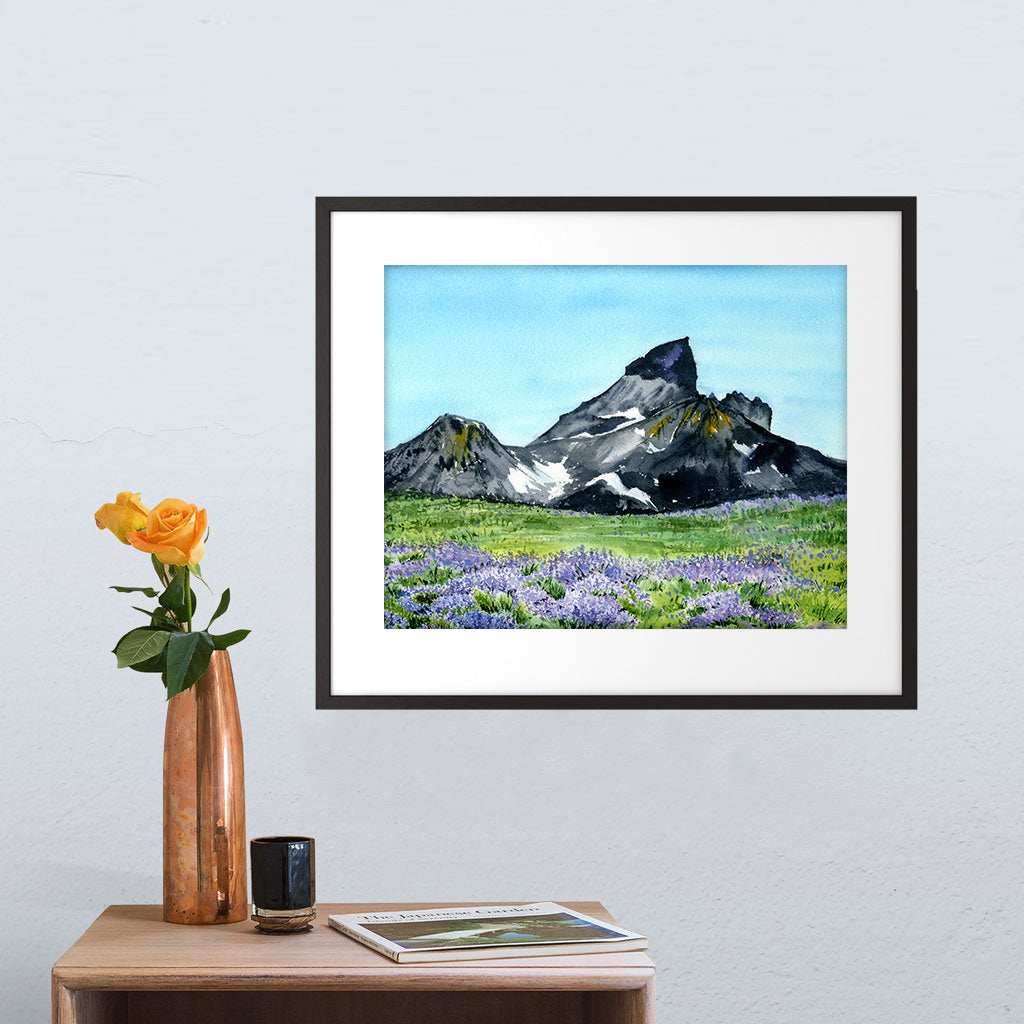 "Black Tusk" Garibaldi Provincial Park Watercolor Art Print - Mountain Painting
