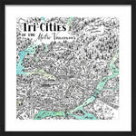 Load image into Gallery viewer, Tri-Cities, BC Map - Watercolour Print
