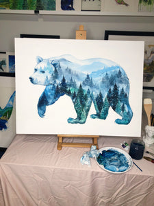Mountain Bear - Original Watercolor Painting