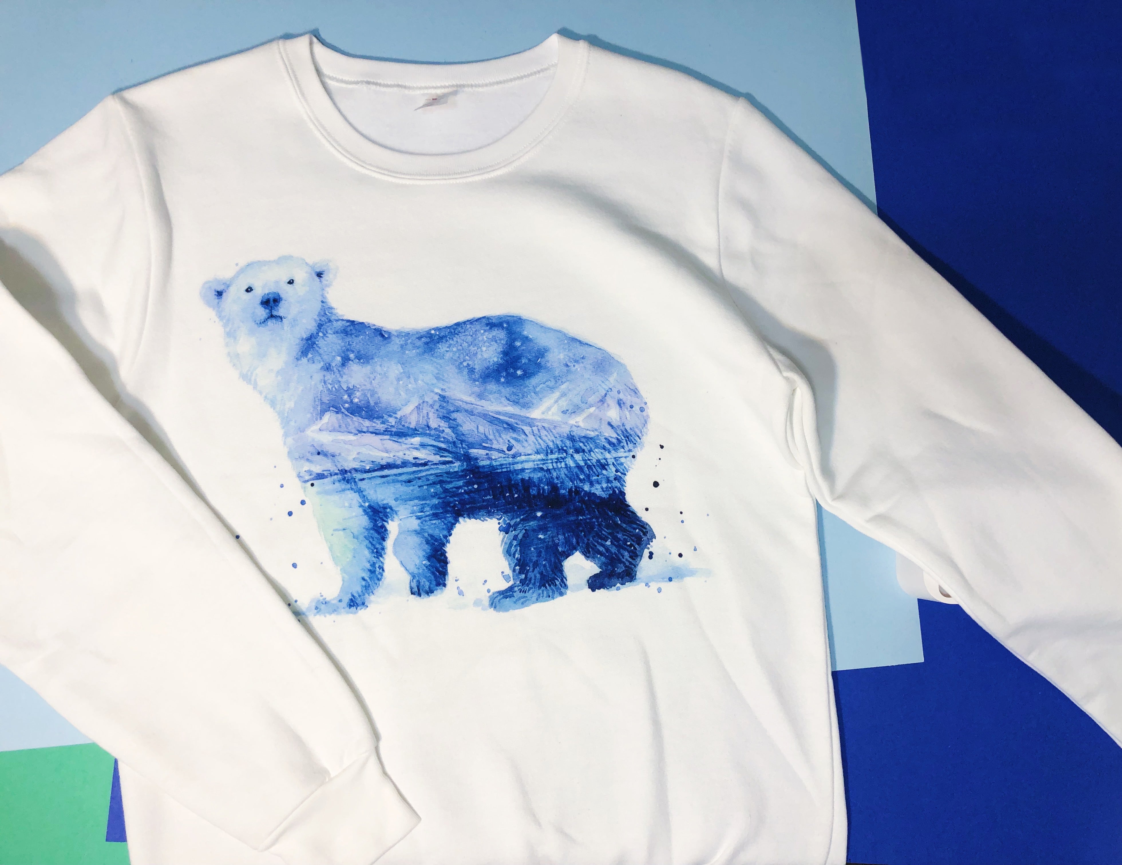 Polar Bear Watercolour Artwork Sweater