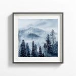 Load image into Gallery viewer, &quot;Whispers I&quot; Misty Forest Watercolor Art-Print
